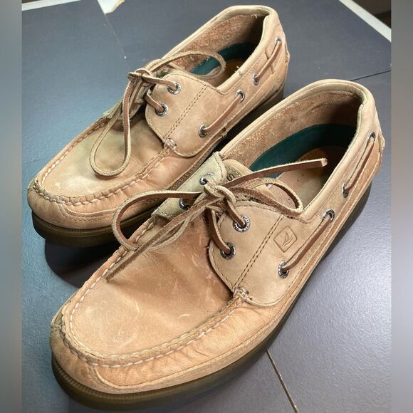 Men’s Sperry Top-siders in Kahaki/Tan, model 0764043, size 8M - Picture 1 of 6